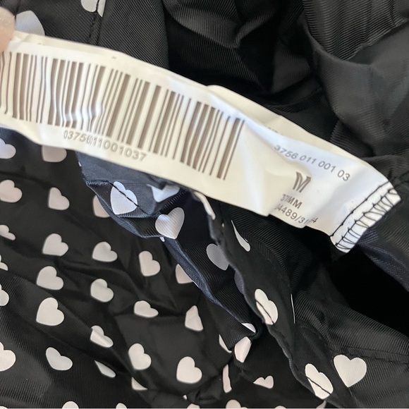 STRADIVARIUS FRENCH BULLDOG Foldable Tote Bag Black Heart Print - Picture 8 of 11